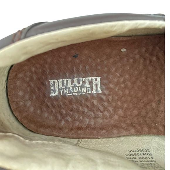 Duluth Trading Co Men's Size 10M Tower Hill Brown Leather Slip On Loafer Shoes - Picture 7 of 11